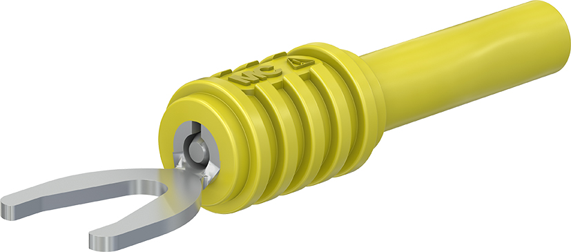 4 mm Kabelschuhadapter gelb