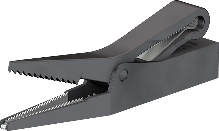 4 mm Abgreifklemme schwarz