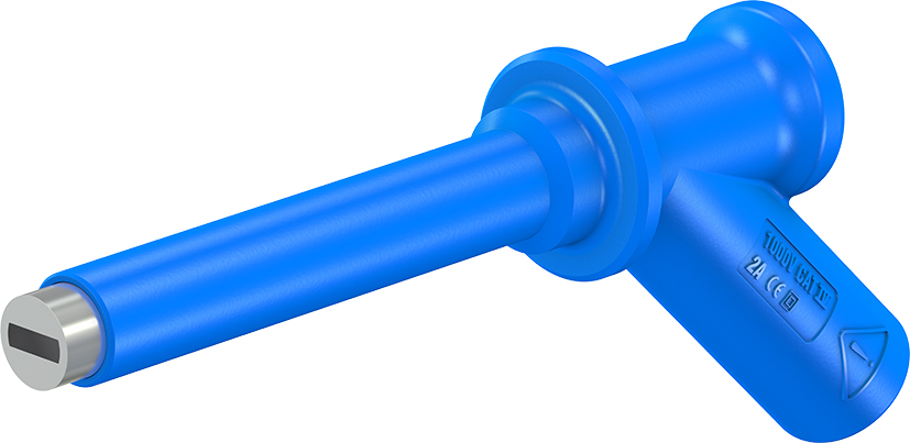 Magnetadapter mit starrer 4 mm Buchse blau