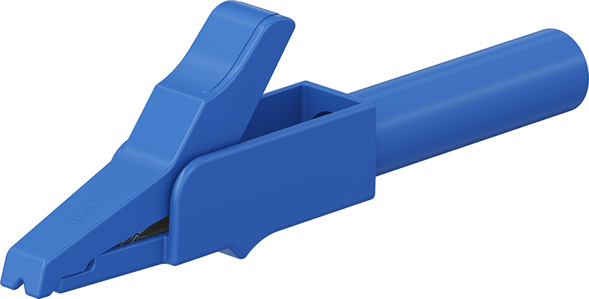 4 mm Sicherheitsabgreifer blau