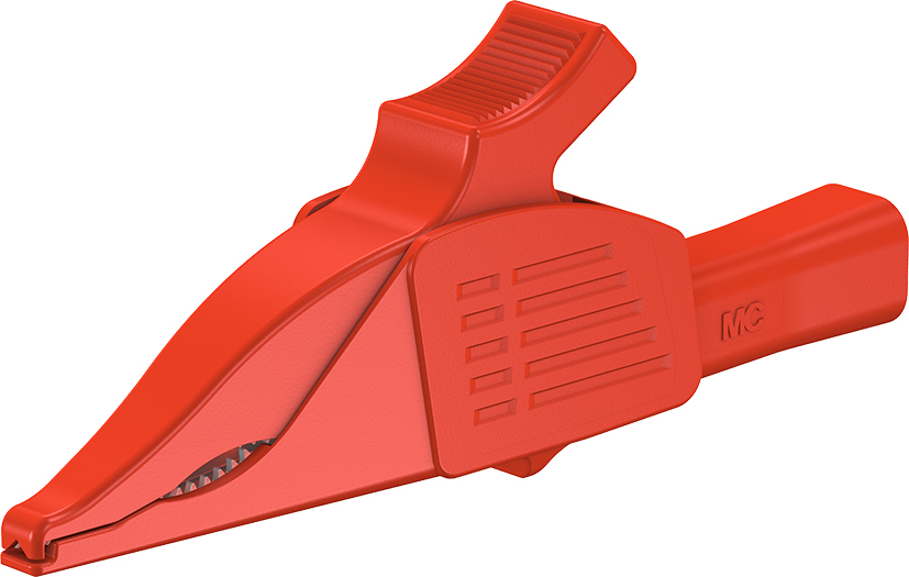 4 mm Abgreifer Delfinklemme rot