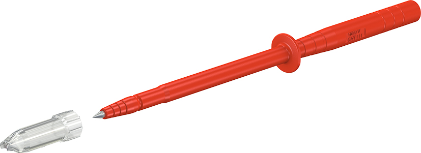 4 mm Sicherheitsprüfspitze rot