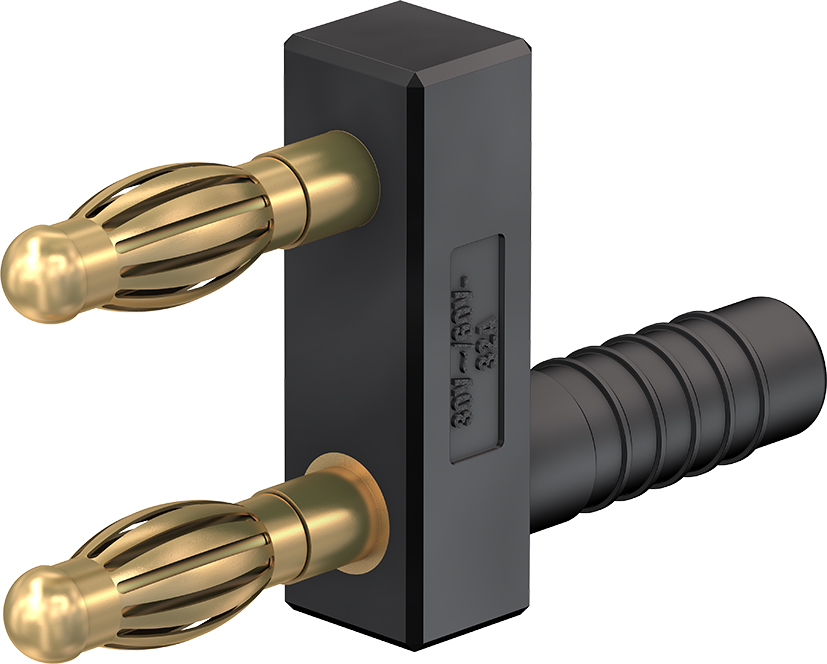 4 mm Verbindungsstecker schwarz