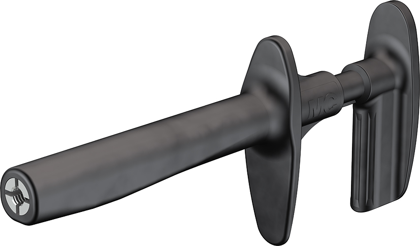 4 mm Sicherheitsabgreifer schwarz