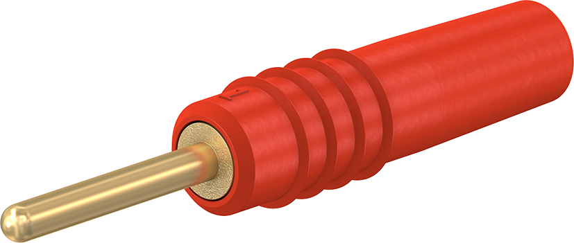 1 mm Einzelstecker komplett rot