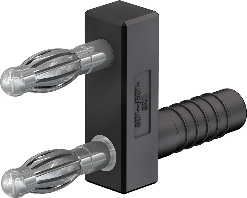 4 mm Verbindungsstecker schwarz